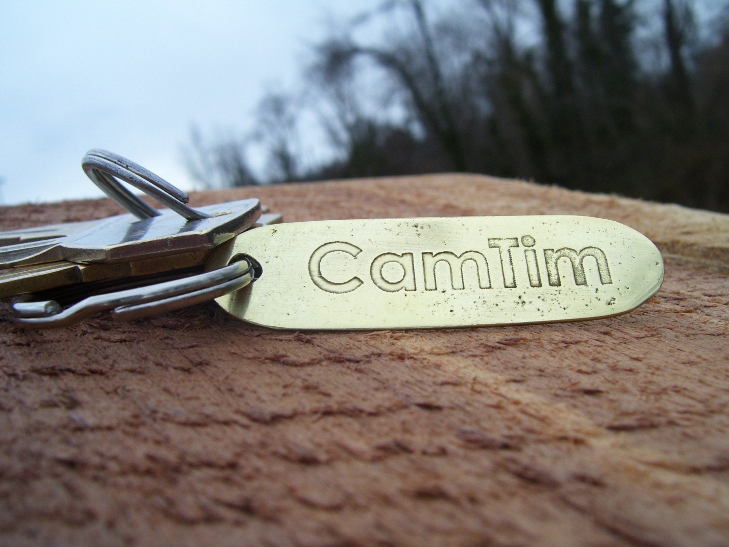 Campaign for Real Time Brass keychain