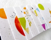 ANY 6 mini cards (make your own mix) printed on banana paper with mini envelopes