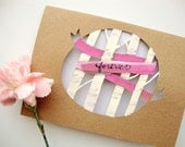Forever Birch Forest Card - Painted Paper Cut Keepsake Card