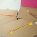 RESERVED Arrow Papercut Note Card Set - Rainbow