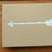 Silver Arrow Note Card - Glitter Paper Cut Card