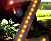 Large Huge Movie Vintage Marquee Art  bulb channel any letter Light Up Vintage Indoor