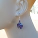 lampwork earrings gorgeous lavender ivory silvered glass beads- lavender simplicity