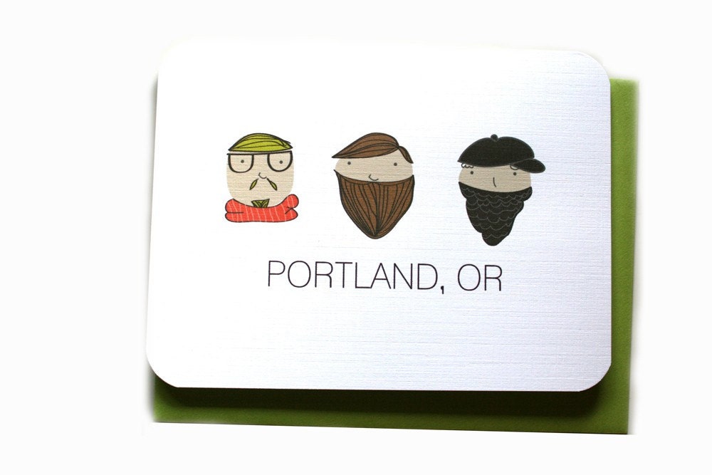 Portland Oregon Beard Cards