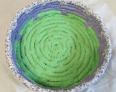 Basket-orchid and spring green fabric