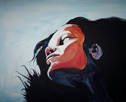 24x30 Acrylic Painting-She Watched Him Turn The Corner
