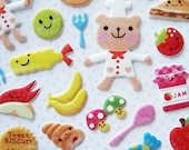 Puffy Glitter Deco Stickers - Teddy Bear Chef