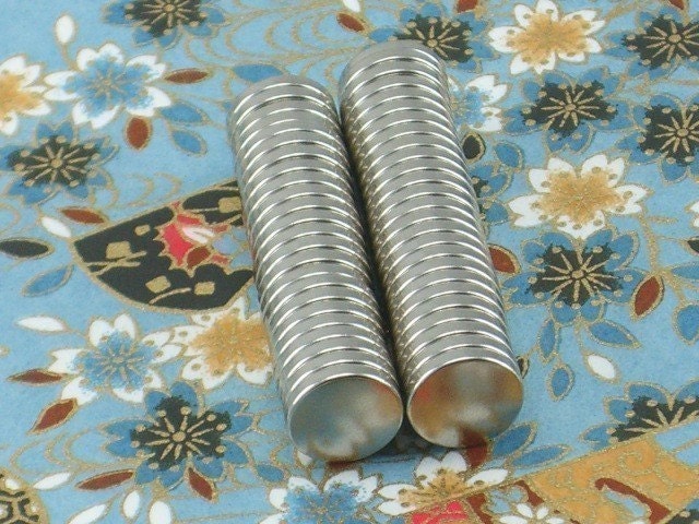 50 Super Strong Neodymium Rare Earth Magnets-Great for glass tile and scrabble tile 3/8 x 1/16