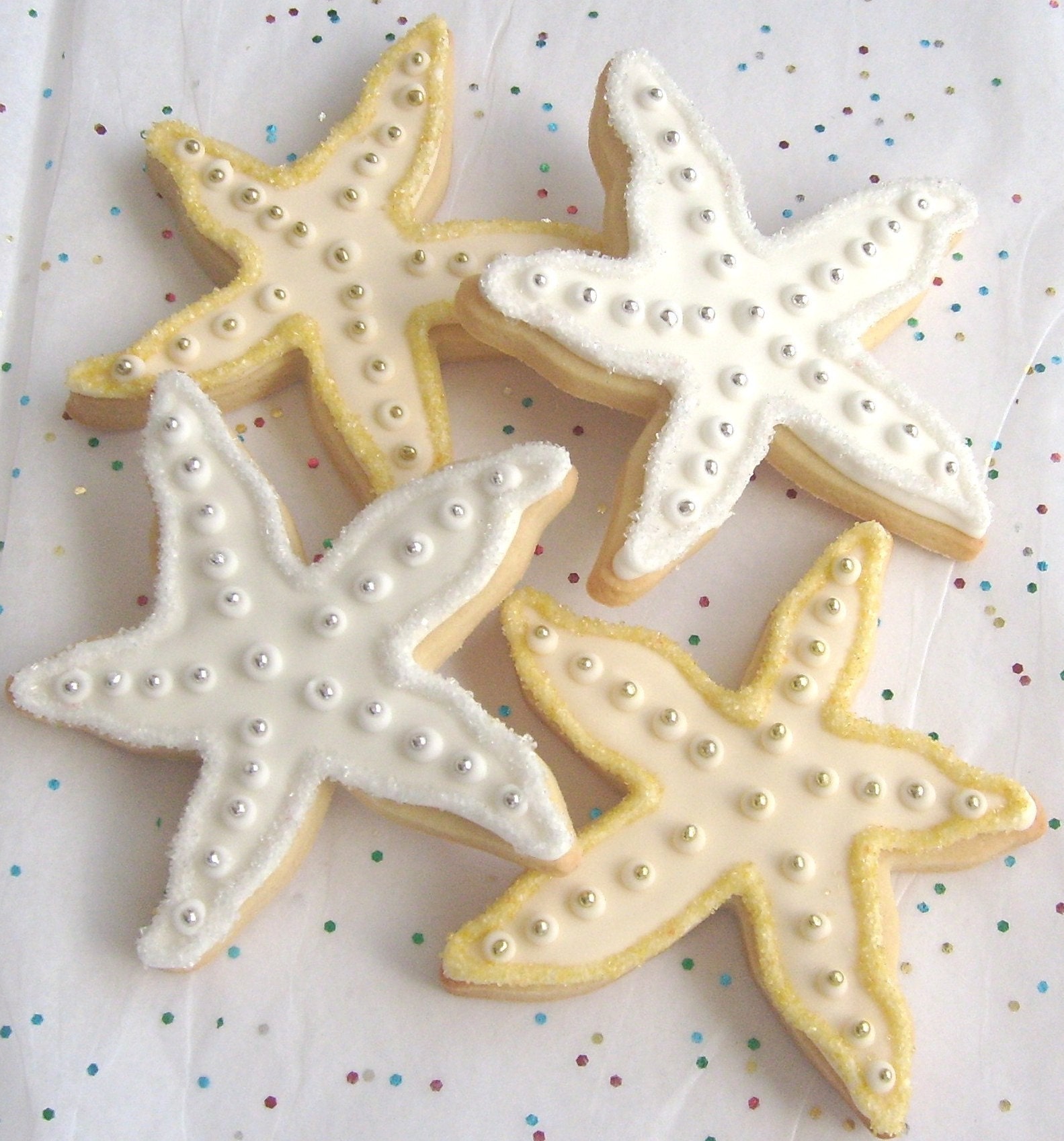 STARFISH Wedding Favors - Beach Wedding Cookie Favors - Starfish Decorated Cookie Favors - 1 Dozen