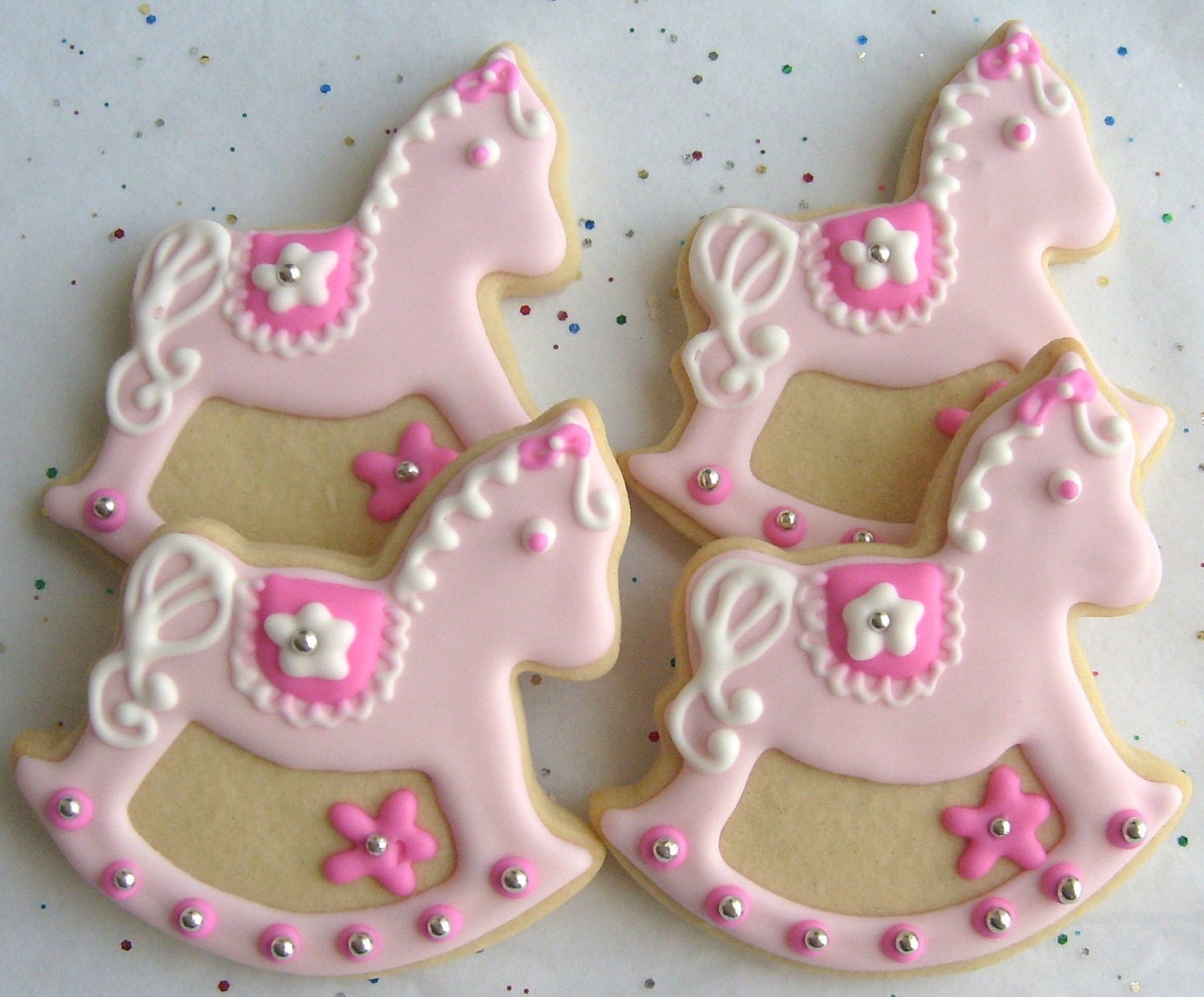 Rocking Horse Cookies - Baby Shower Cookie Favors - 1 Dozen