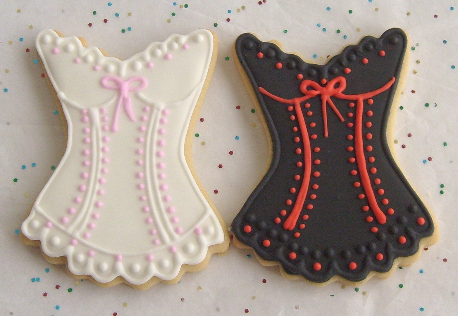 CORSET Cookies - Corset Decorated Cookies -Bachelorette Party Cookie Favors - Bridesmaid Cookie Favors - 3.50 each