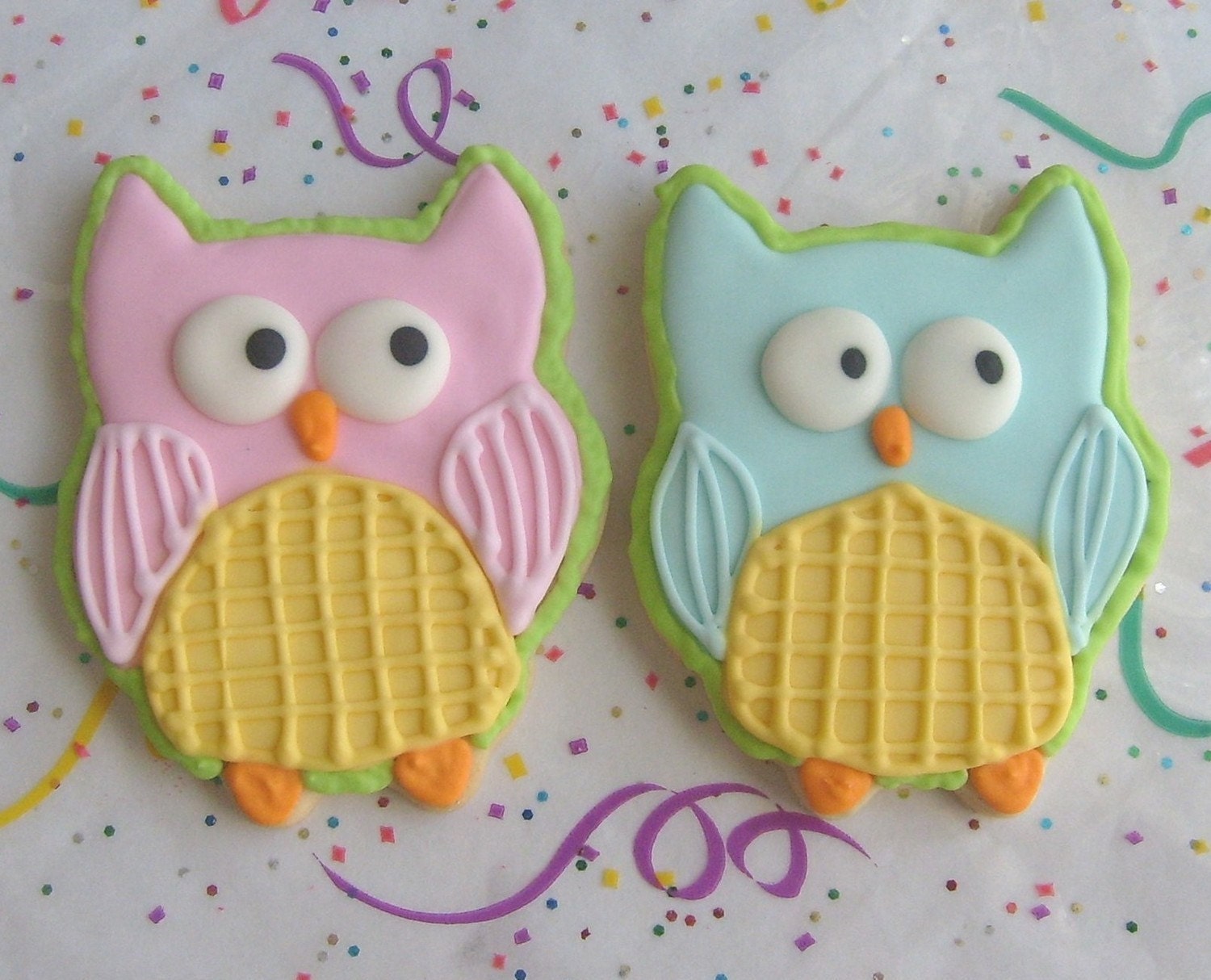 Owl Cookies - Owl Decorated Cookie Favors - Owl Decorated Cookies - 1 Dozen