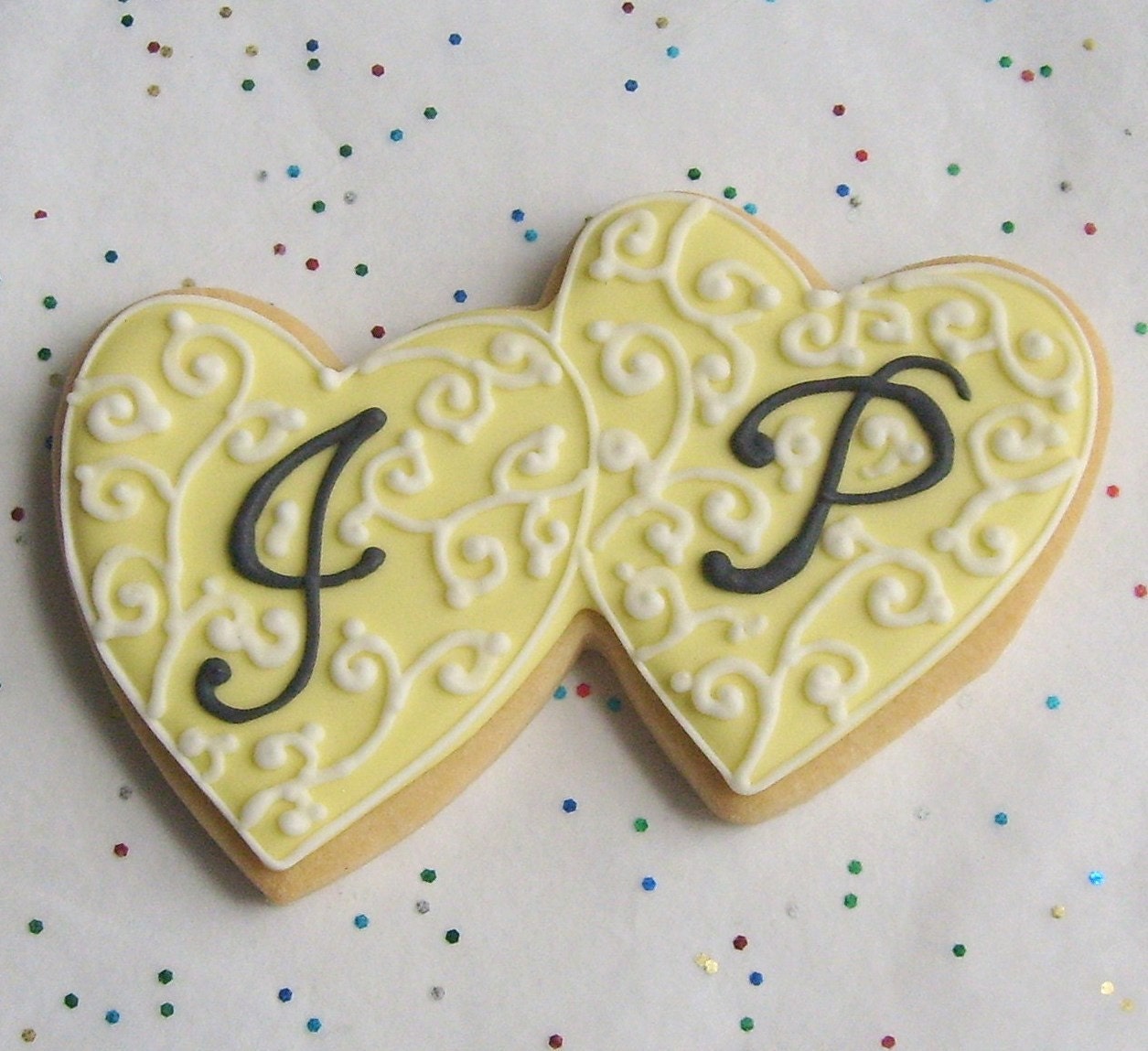 Reserved for whitelc1225Heart Wedding Cookie Favors by