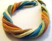 Multicolor crochet headband or necklace for woman and girl