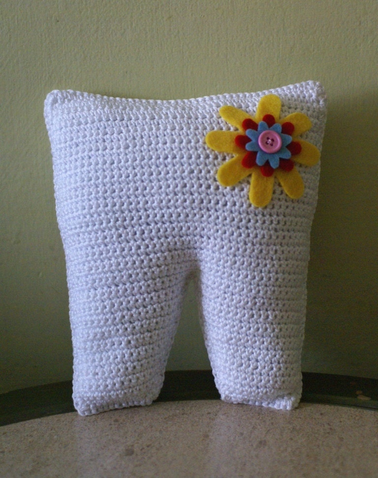 Original Gifts - Handmade Crocheted Tooth Fairy Pillow