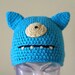 Cartoon Monster Handmade Crocheted Children Autumn Hat