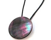 Ponytail Holder Hair Accessory - Vintage Mother of Pearl Button, Singlet
