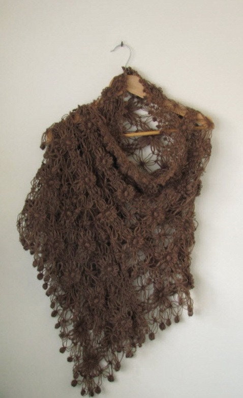 Brown Mohair Shawl