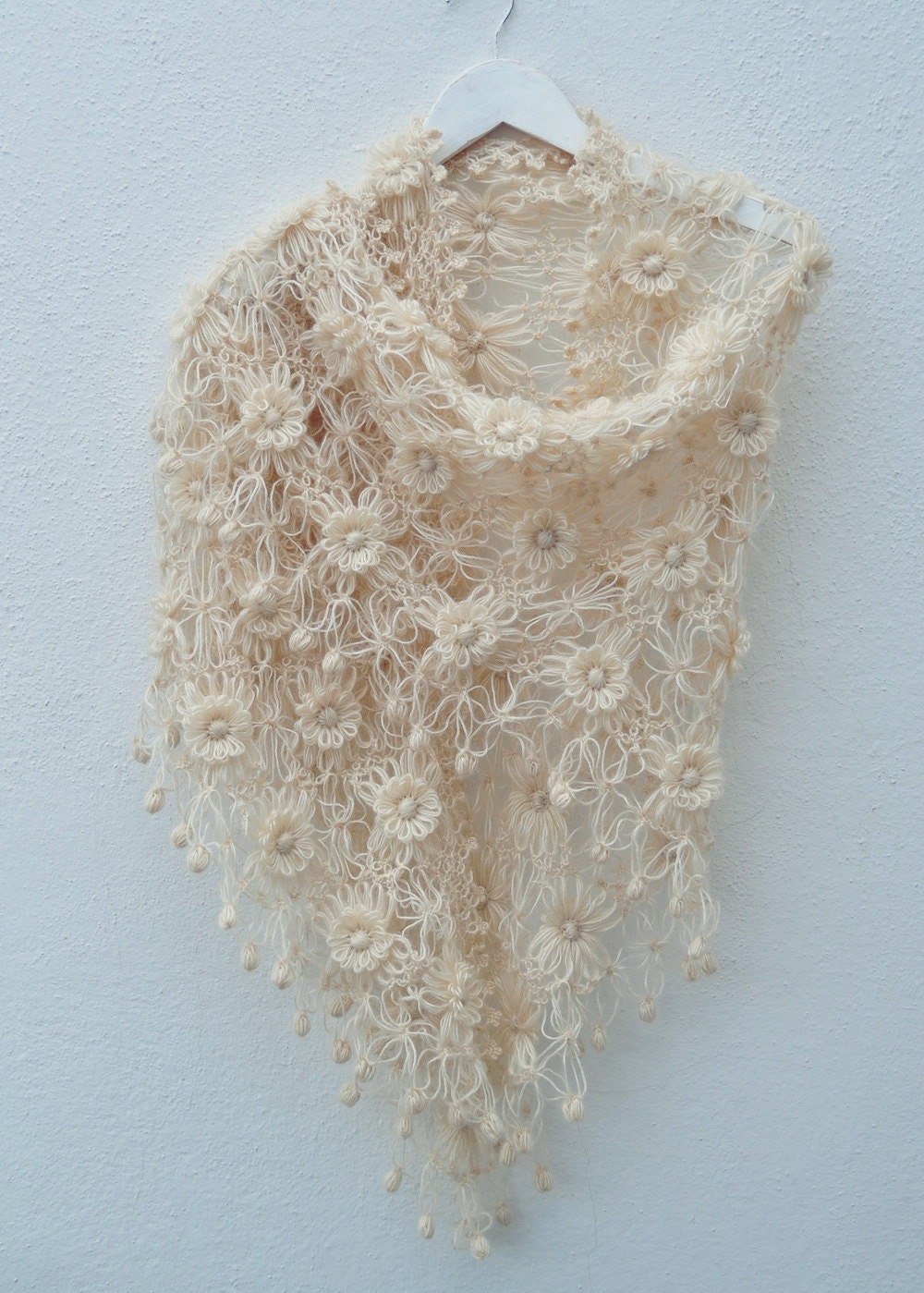 Tan Mohair Shawl