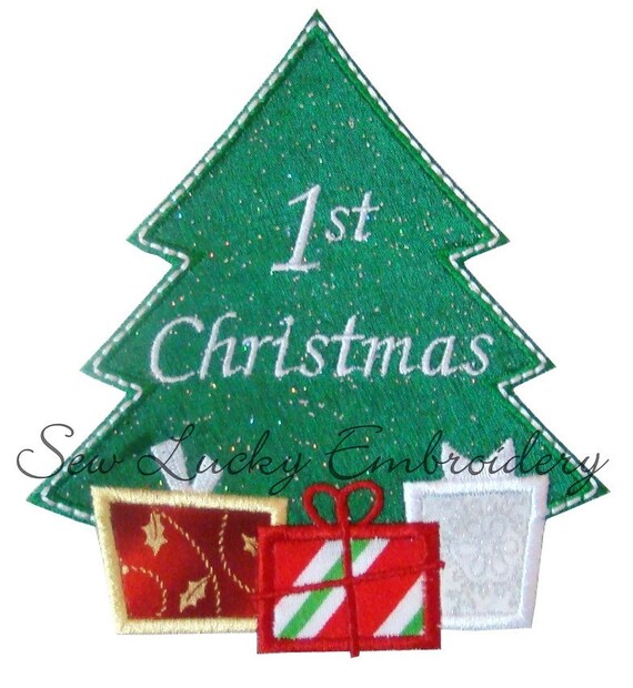 christmas tree 1st christmas applique by sewluckyembroidery christmas tree 1st christmas applique by sewluckyembroidery