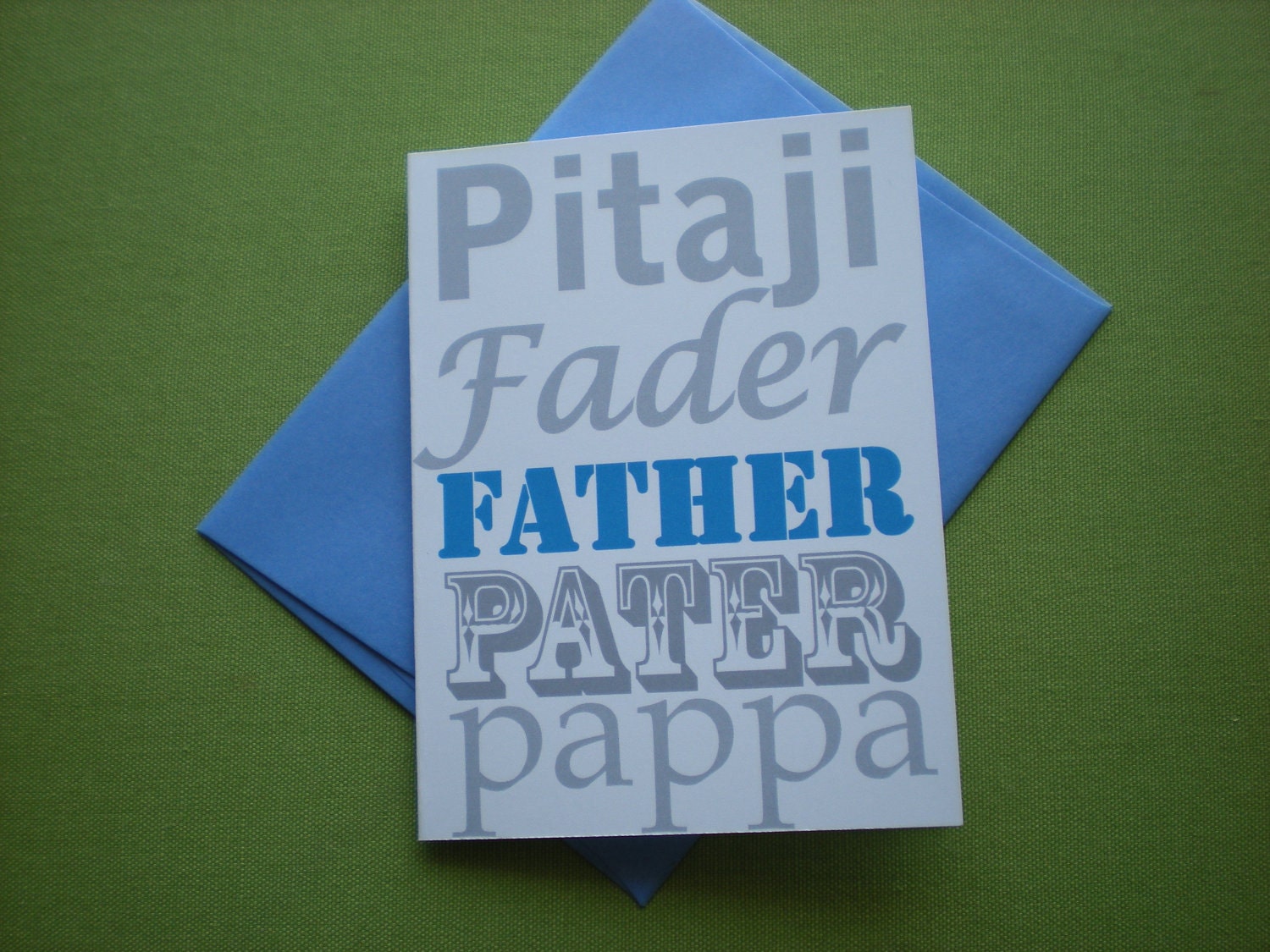 Fathers Day Card, Single Card, Hello Cupcake