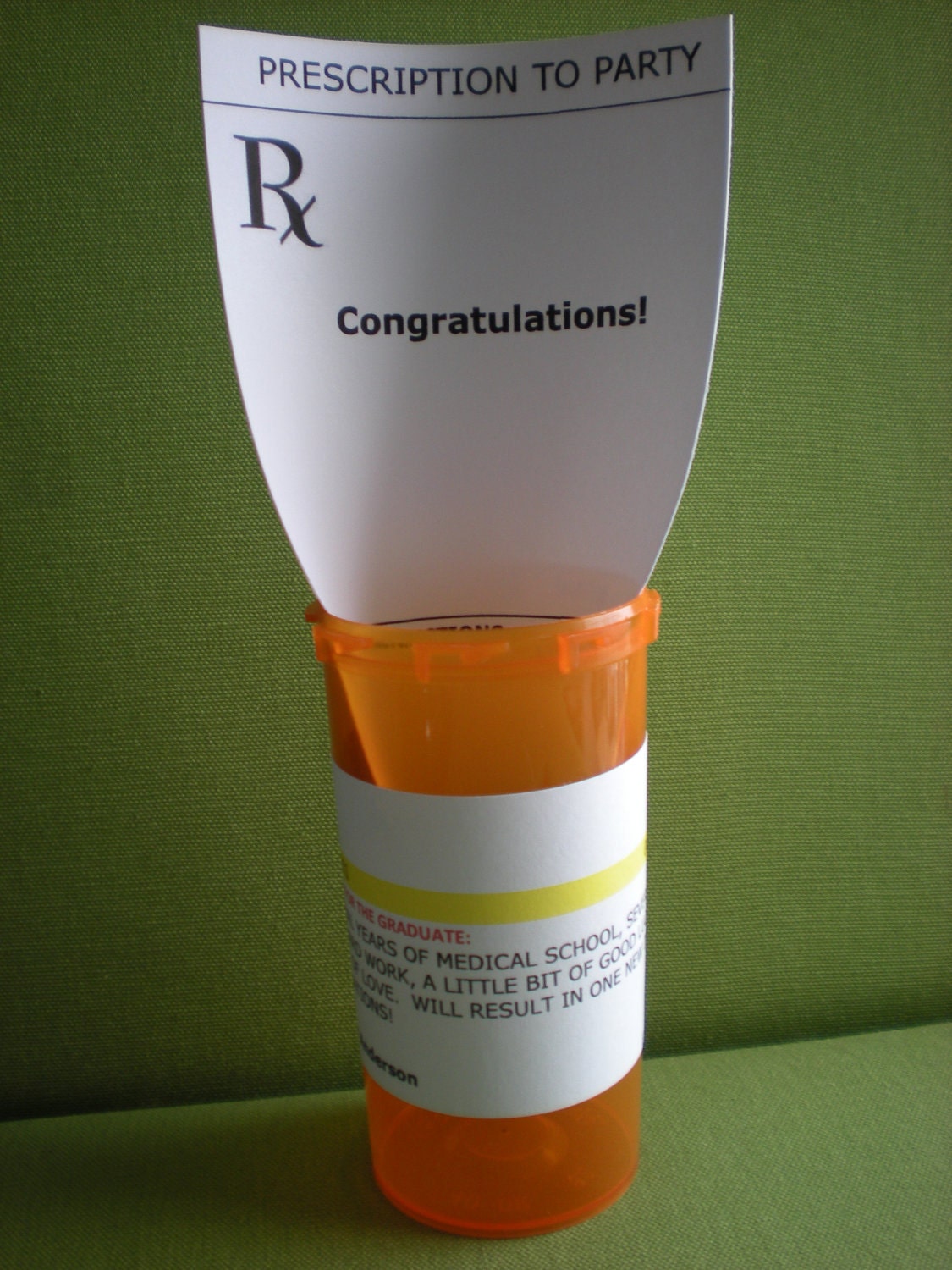 Prescription For the Graduate, Congratulations Card