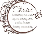 Christ is the center of our home - vinyl wall decal Il_170x135