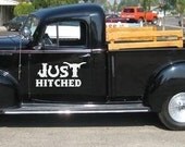 Just Hitched Wedding Removable Car Decal Il_170x135