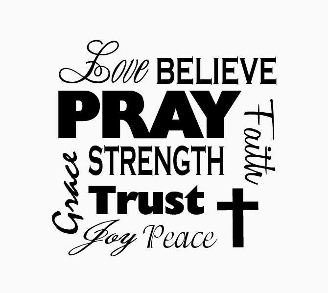 PRAY - Trust - Believe - vinyl wall decal Il_570xn