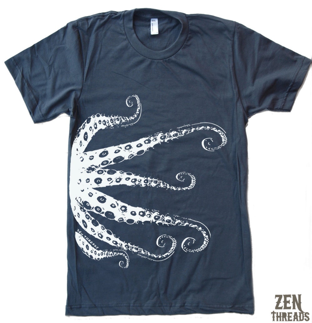 Mens OCTOPUS Tentacles t shirt american apparel S M L XL (17 colors available)