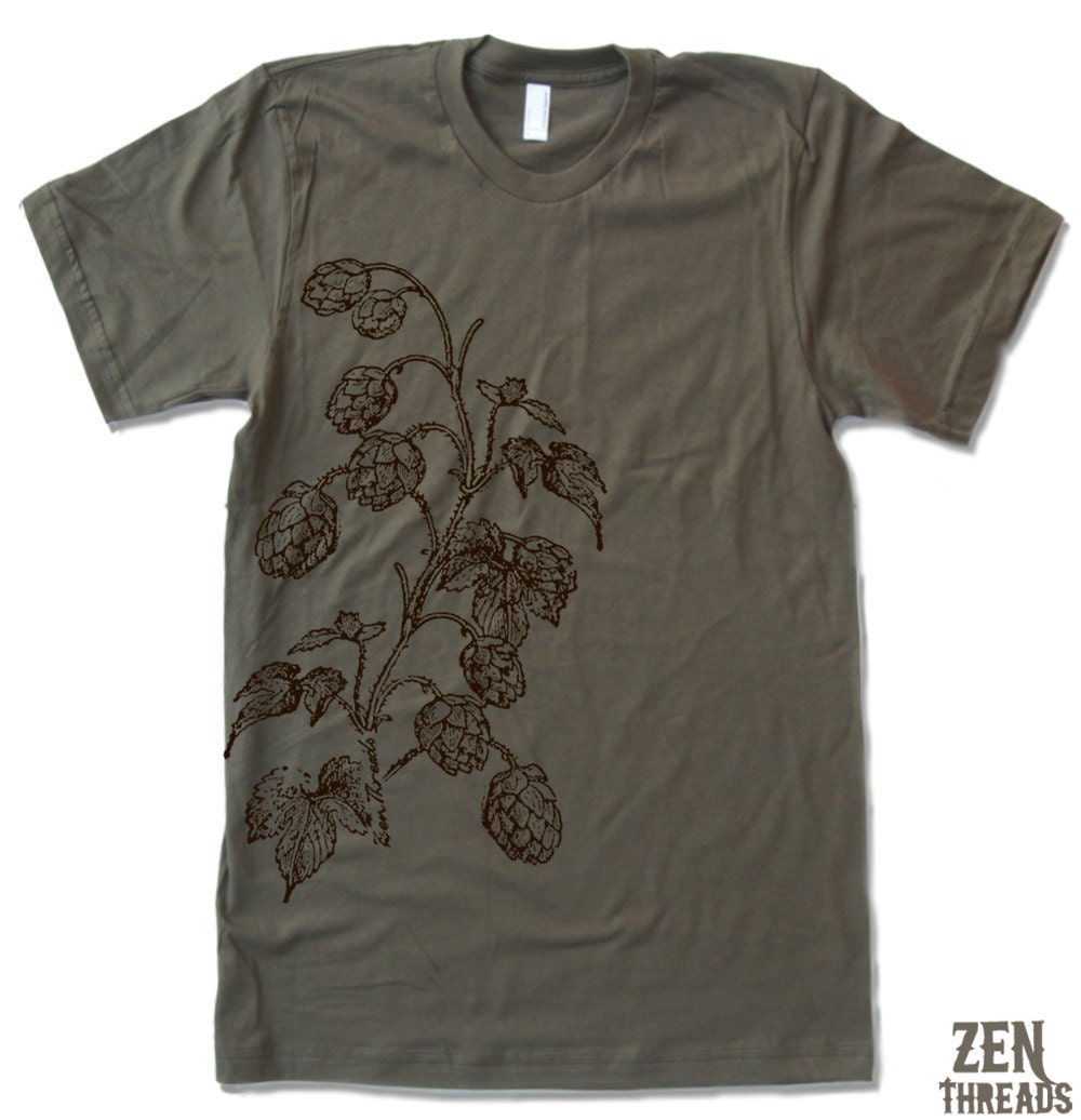 Mens HOPS t shirt american apparel S M L XL (15 Color Options)