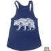 Womens California BEAR american apparel Tri-Blend Racerback Tank Top S M L (9 Color Options)