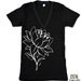 Unisex - LOTUS FLOWER Deep V-Neck american apparel T Shirt XS S M L (11 Colors Available)