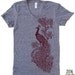 Womens Vintage PEACOCK american apparel tee S M L XL (17 Colors Available)
