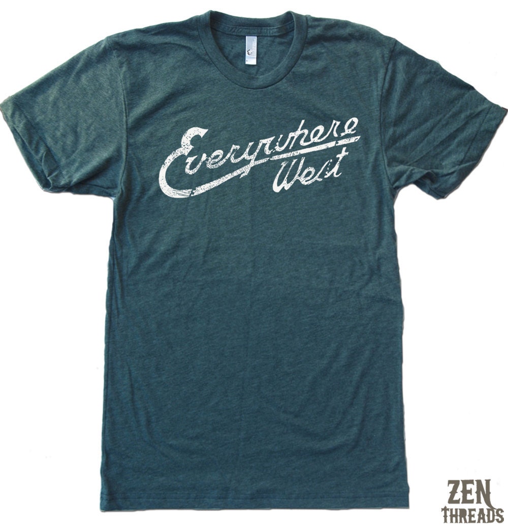 Mens WEST COAST T Shirt american apparel S M L XL (16 Color Options)