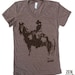 Womens COWBOY and HORSE T Shirt american apparel S M L XL (16 Colors Available)