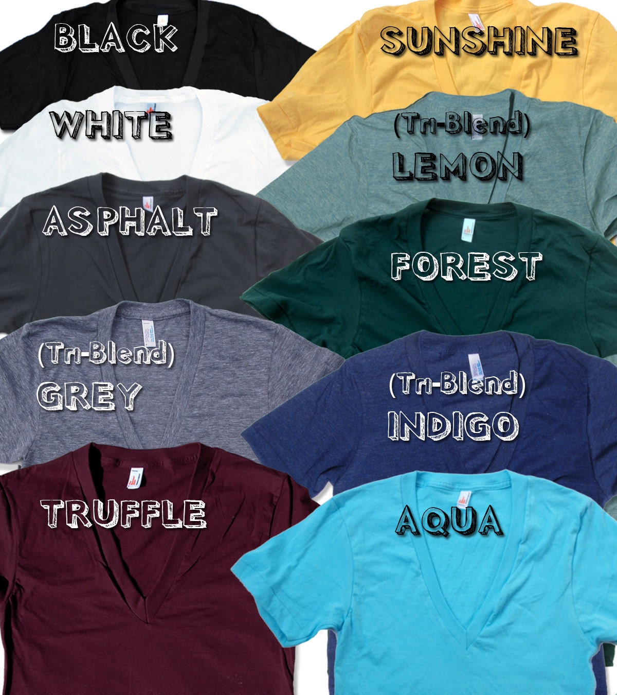 Unisex - LOTUS FLOWER Deep V-Neck american apparel T Shirt XS S M L (11 Colors Available)