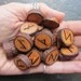 Small Sized "Pocket Runes", Natural - Apple - Wood Rune Set.