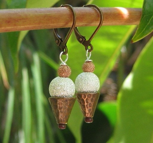 Ice cream cone earrings stardust beads
