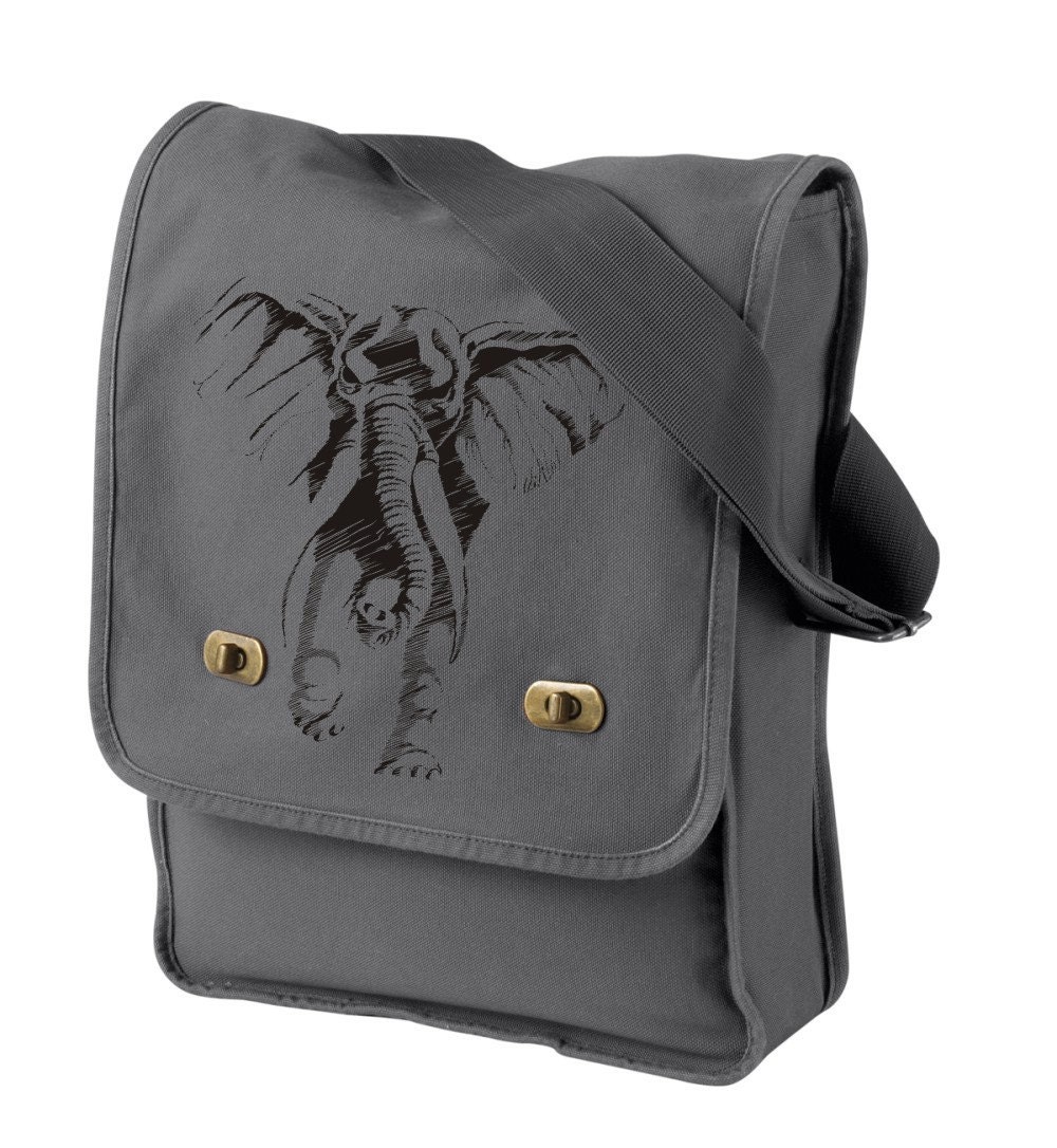Cross Body Bag - Ghost Elephant Fathers Day Man Bag