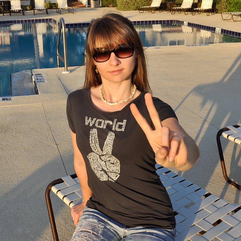 Peace Tshirt Womens World Peace Eco Friendly Organic Cotton Alternative Apparel tee Earth Day