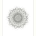 Free shipping USA - Fine art giclee print Archival Print fine art print black and white mandala nature print abstract form