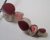 Polymer, Brass and Sterling Silver Pendent... Lovely Bones.