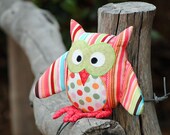 Stuffed Owl Pdf Sewing Pattern. Owl Soft Toy, Cushion, Pillow, Plushie, Nursery Bedding Home Decor, Diy, Instant Download