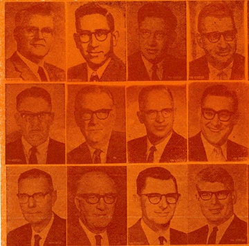 Men Wearing Glasses Letterpress Print