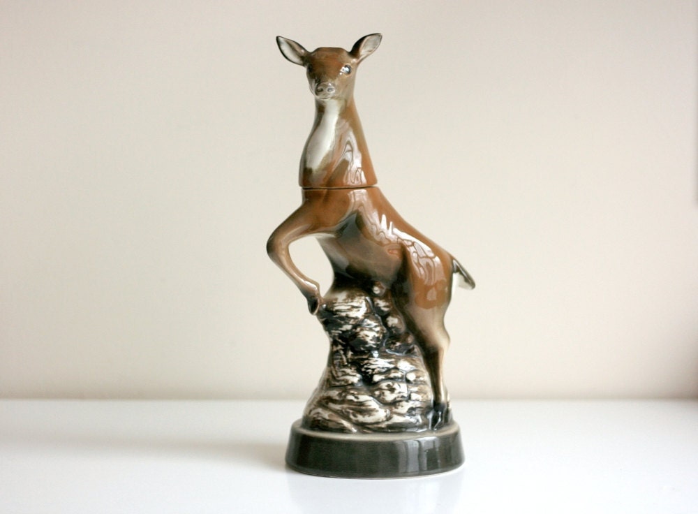 Reserved until 3/29 Vintage Jim Beam Deer Decanter by WiseApple