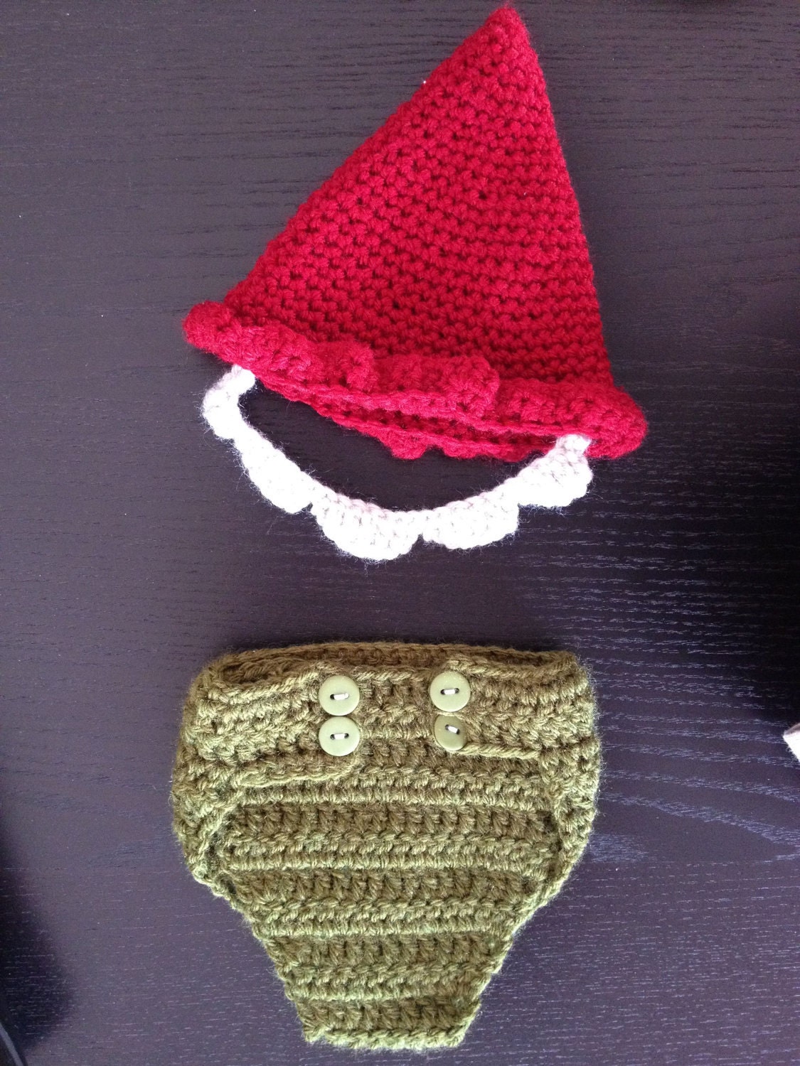 PDF Crochet Pattern for Garden Gnome Newborn Photo Prop
