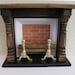 Fireplace, country style, dark oak, twelfth scale miniature
