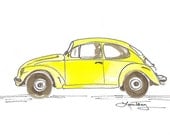 Punch Buggy - Watercolor in Sunshine Yellow
