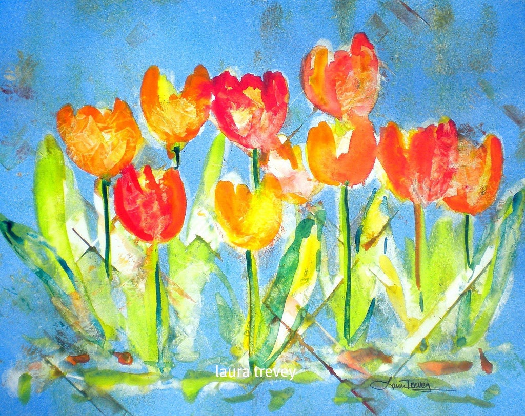 Tulips in Watercolor